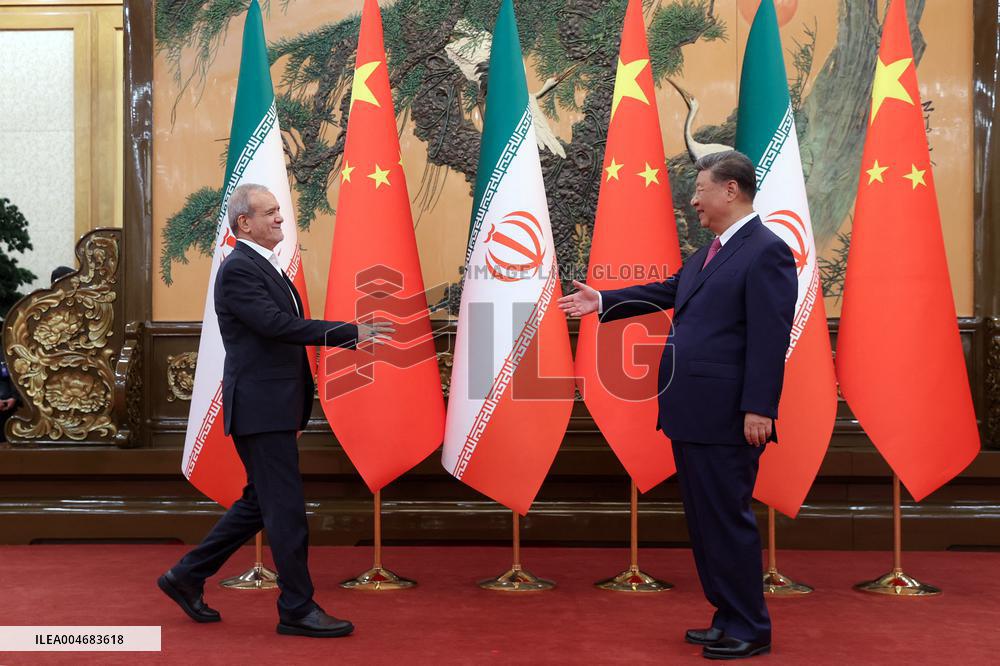 Iranian President Masoud Pezeshkian visting China
