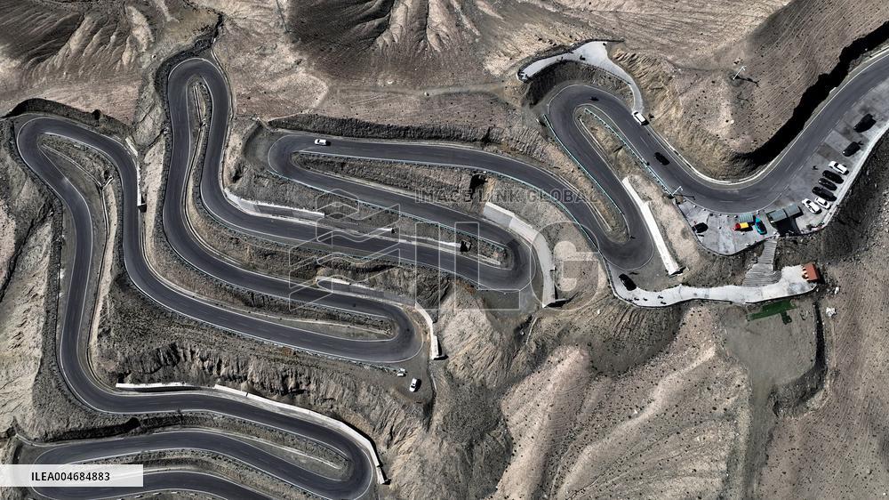 Winding Panlong Ancient Road in Kashgar