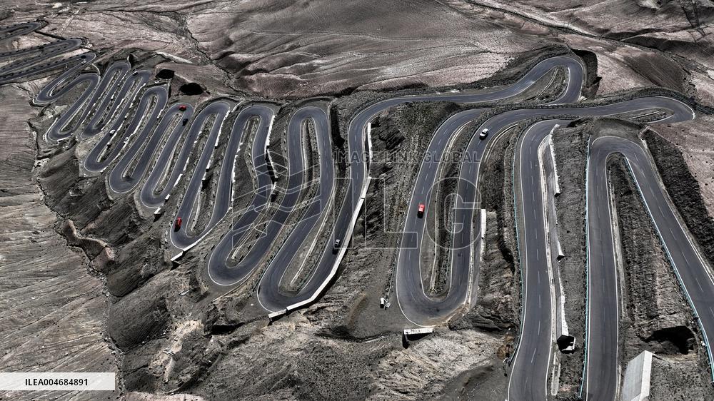 Winding Panlong Ancient Road in Kashgar
