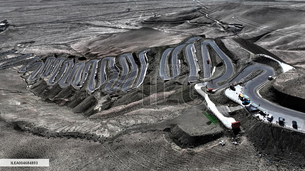 Winding Panlong Ancient Road in Kashgar