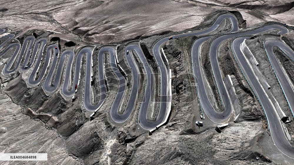 Winding Panlong Ancient Road in Kashgar
