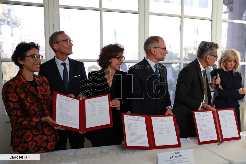 Rachida Dati And Brigitte Macron At Paris Design Week Launch - Paris