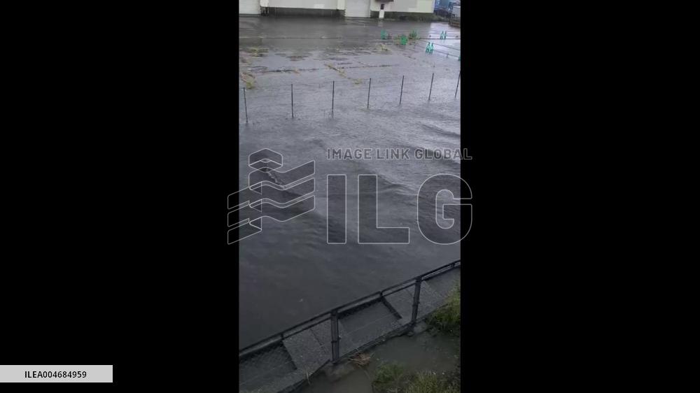 Japan: Heavy Rain Floods Roads and Homes in Joetsu City