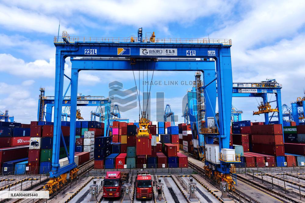 Qingdao Port Container Trade