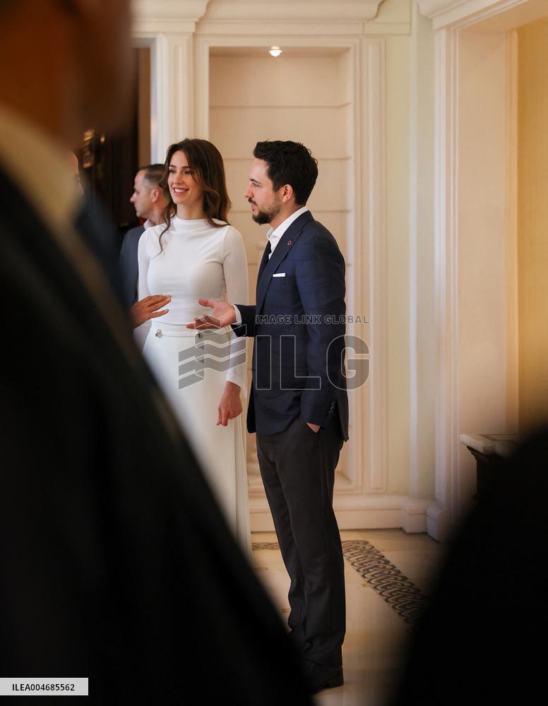 Jordan's Crown Prince and Wife Meet Successful Students - Amman