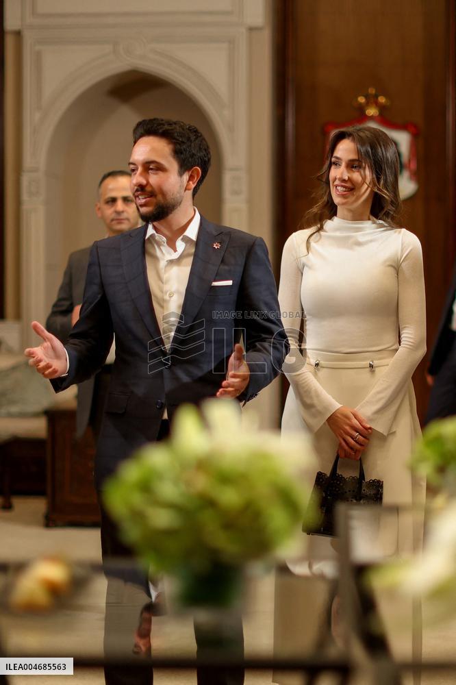 Jordan's Crown Prince and Wife Meet Successful Students - Amman