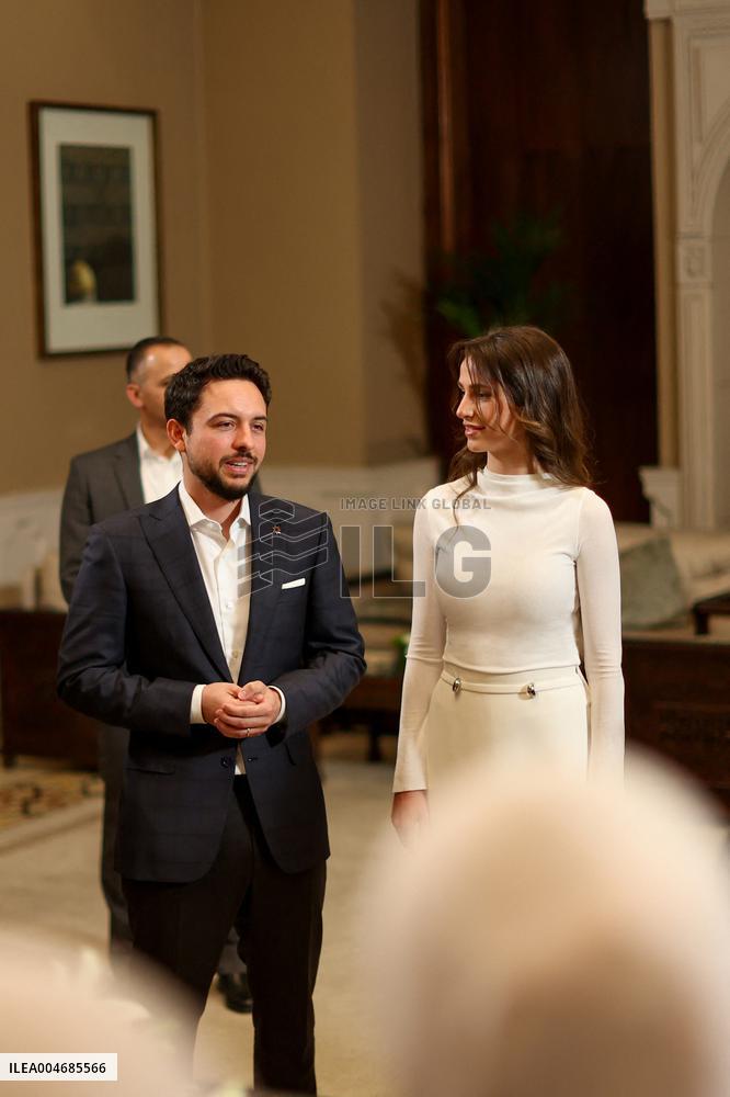 Jordan's Crown Prince and Wife Meet Successful Students - Amman