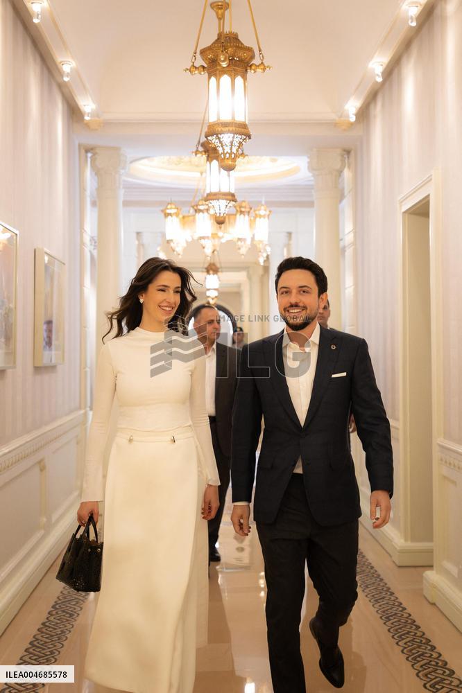 Jordan's Crown Prince and Wife Meet Successful Students - Amman