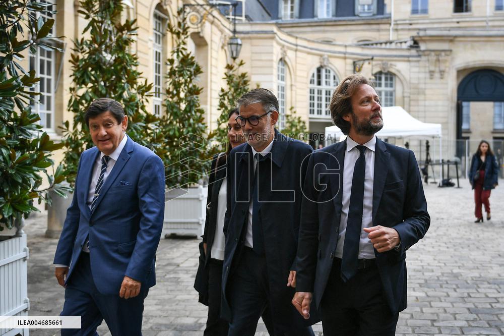 French PM Francois Bayrou meets Socialist Party leaders in Paris FA