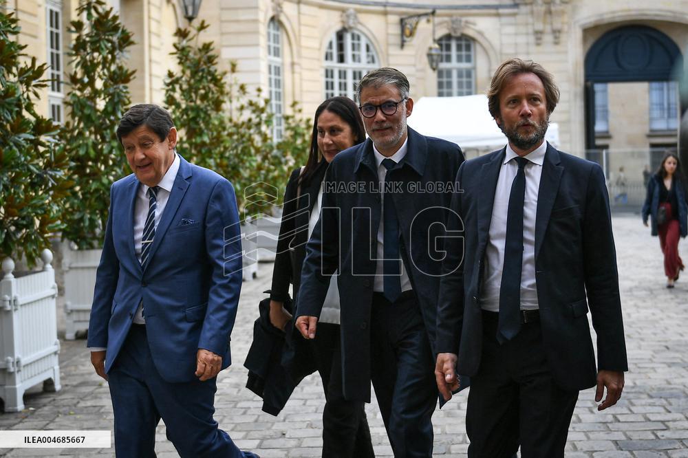 French PM Francois Bayrou meets Socialist Party leaders in Paris FA