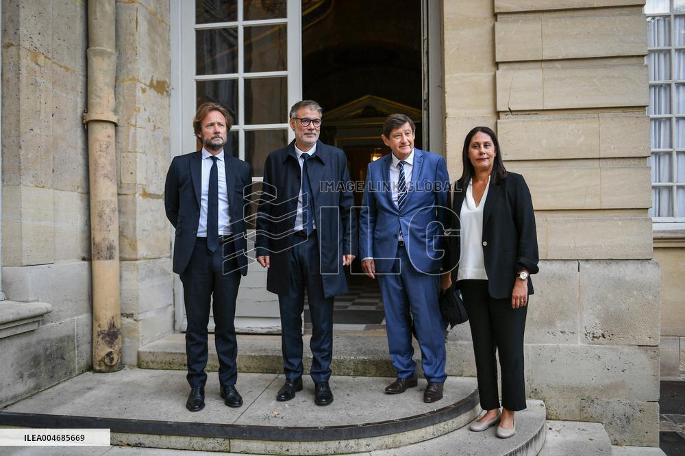 French PM Francois Bayrou meets Socialist Party leaders in Paris FA