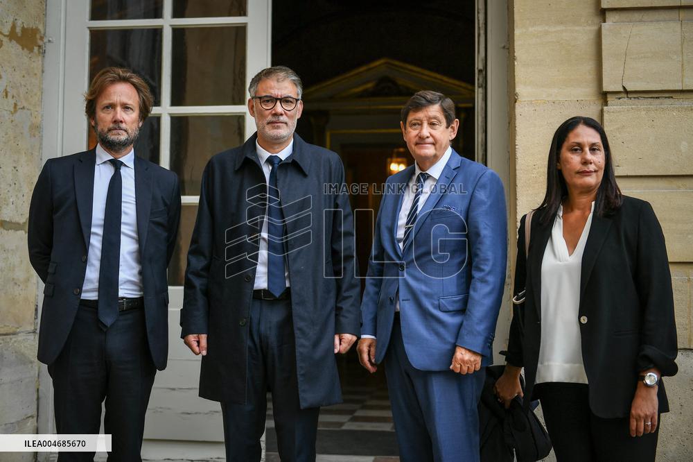 French PM Francois Bayrou meets Socialist Party leaders in Paris FA