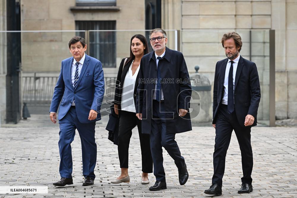 French PM Francois Bayrou meets Socialist Party leaders in Paris FA