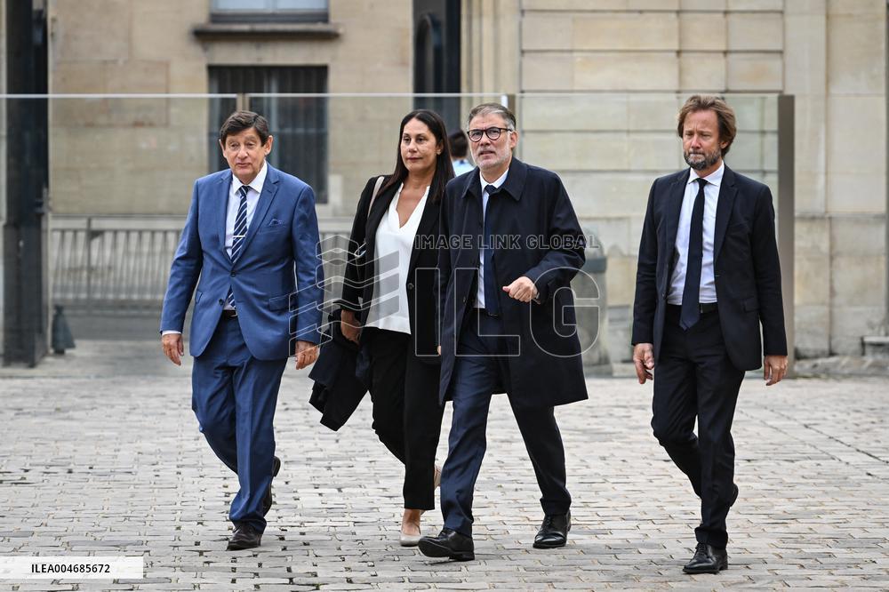 French PM Francois Bayrou meets Socialist Party leaders in Paris FA
