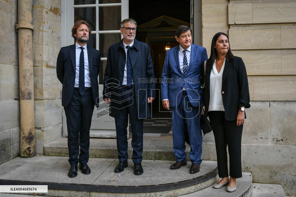 French PM Francois Bayrou meets Socialist Party leaders in Paris FA