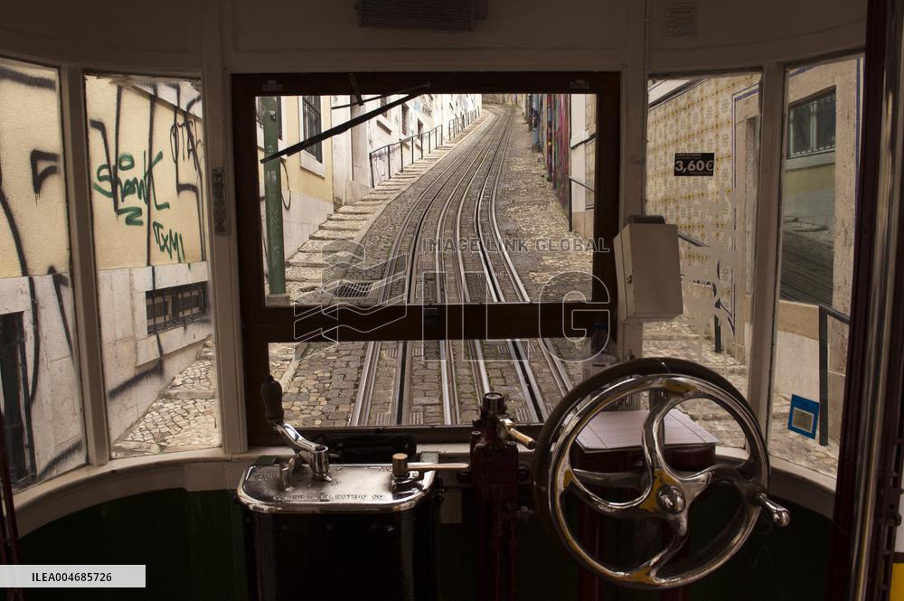 Illustration - Funicular in Lisbon