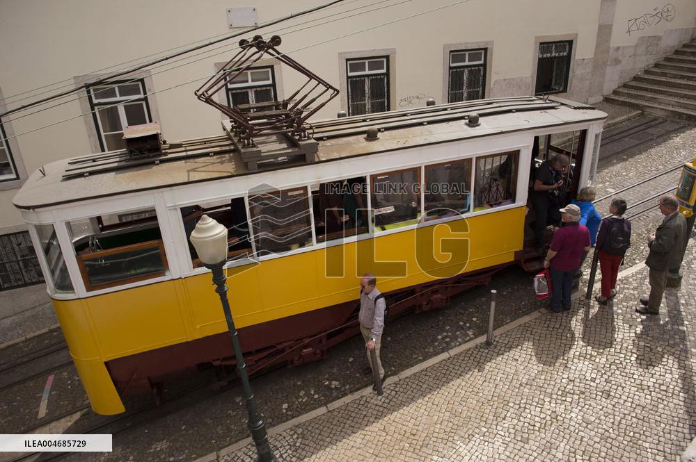 Illustration - Funicular in Lisbon