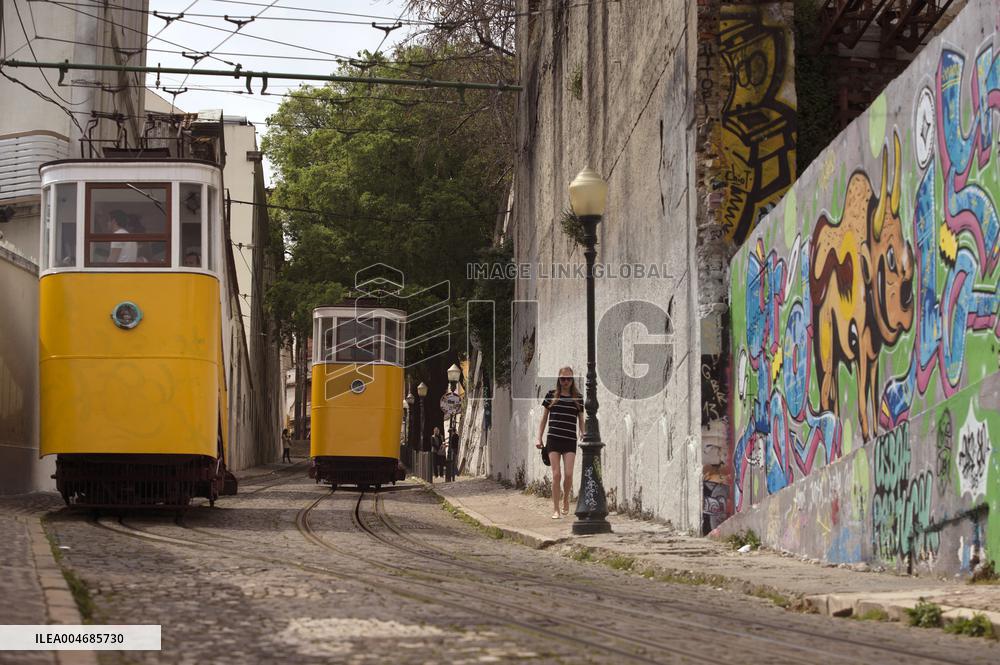 Illustration - Funicular in Lisbon