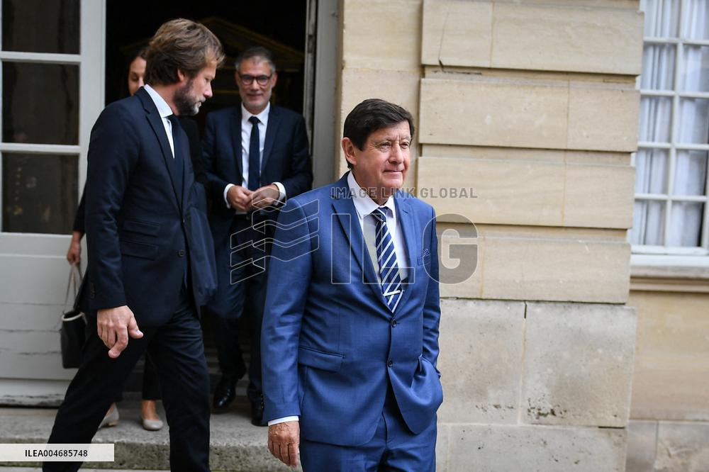 French PM Francois Bayrou meets Socialist Party leaders in Paris FA