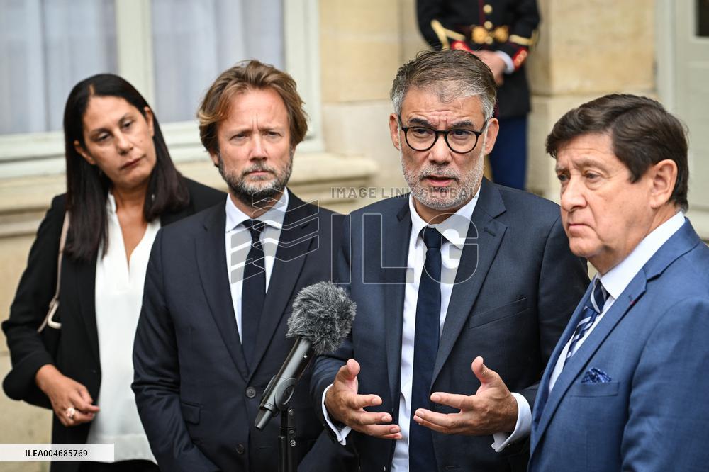 French PM Francois Bayrou meets Socialist Party leaders in Paris FA