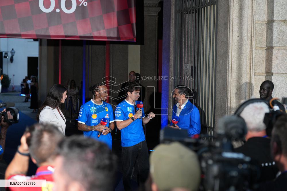 Ferrari Drivers Meet Fans At Milan Royal Palace - Italy