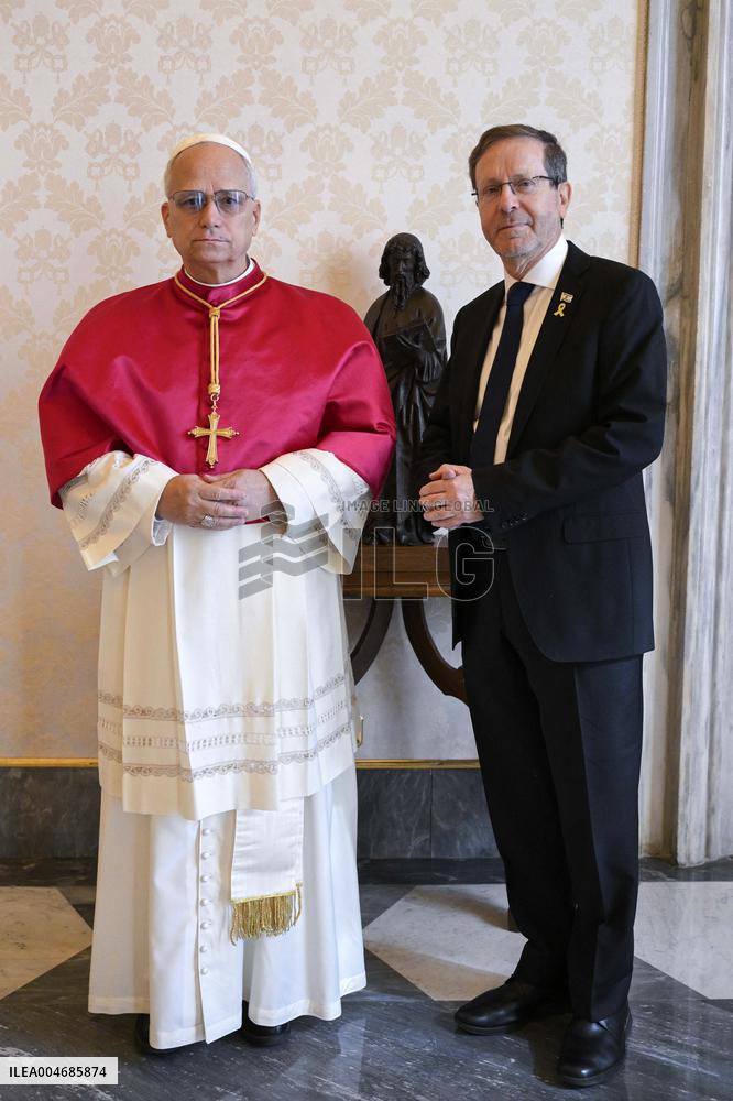Pope Leo XIV Meets Israel Isaac Herzog - Vatican