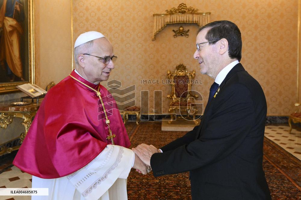 Pope Leo XIV Meets Israel Isaac Herzog - Vatican