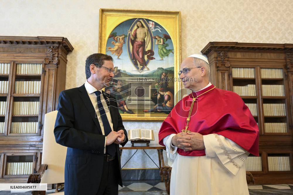 Pope Leo XIV Meets Israel Isaac Herzog - Vatican