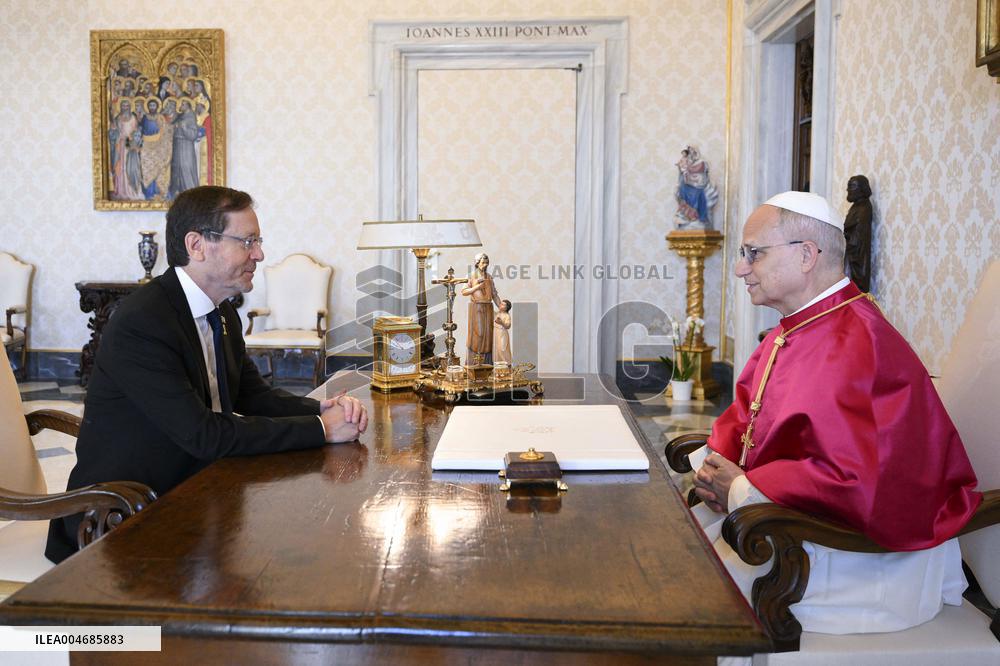Pope Leo XIV Meets Israel Isaac Herzog - Vatican