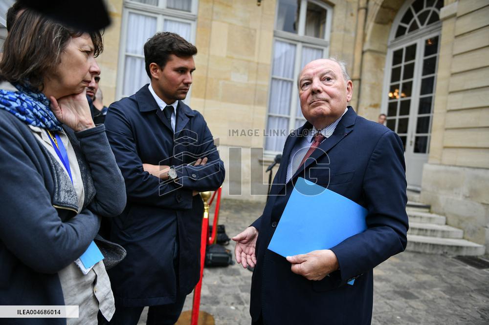 French PM Francois Bayrou meets UDI leaders in Paris FA