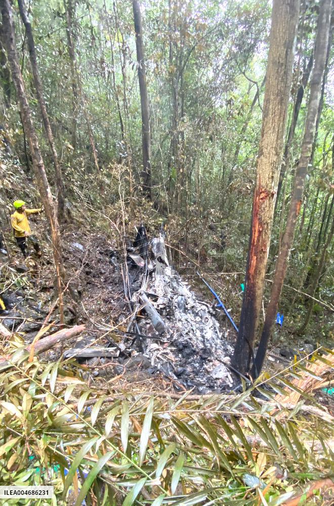Helicopter Crash Wreckage Found In South Kalimantan - Indonesia