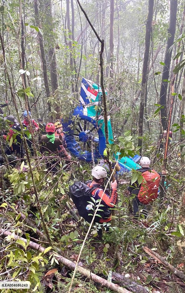 Helicopter Crash Wreckage Found In South Kalimantan - Indonesia