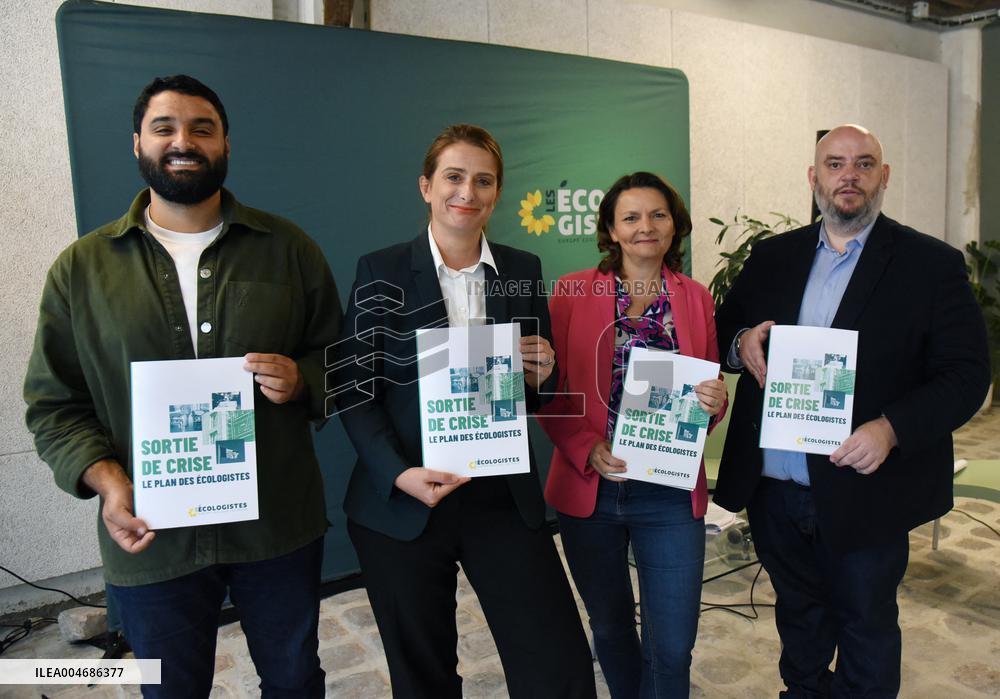 Les Ecologistes Press Conference - Paris