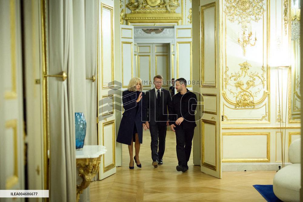 President Zelensky Meets President Macron - Paris