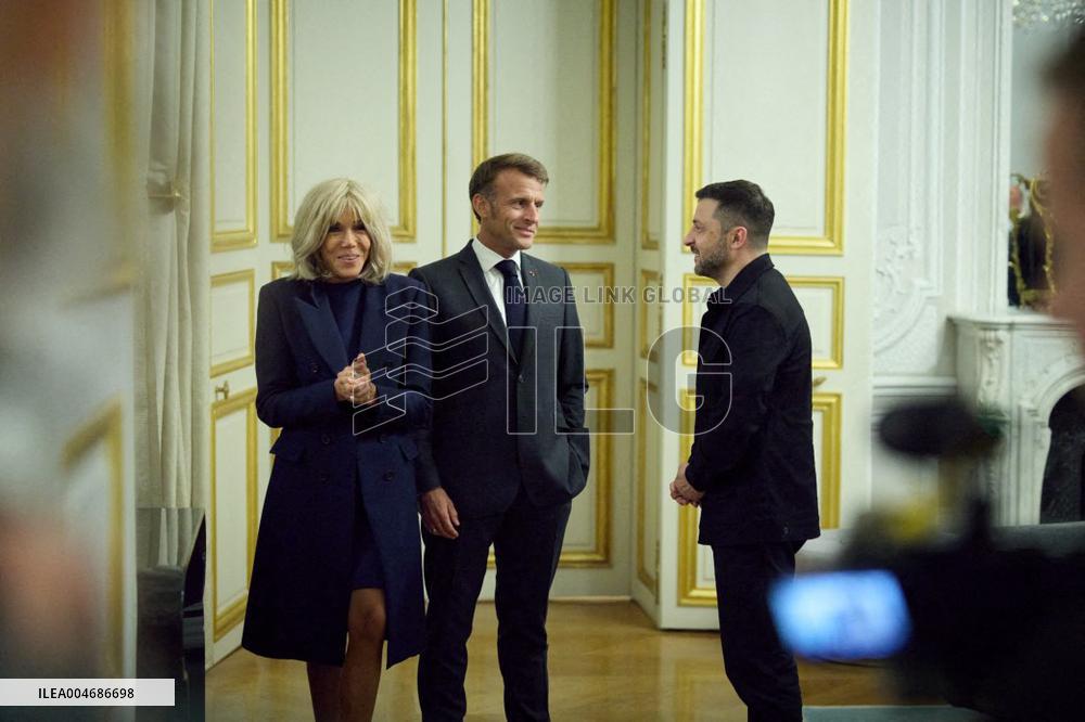 President Zelensky Meets President Macron - Paris