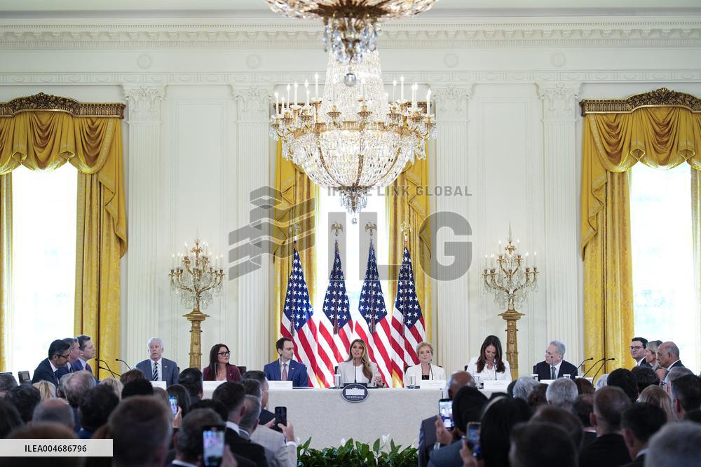 Melania Trump at the AI Task Force meeting - Washington