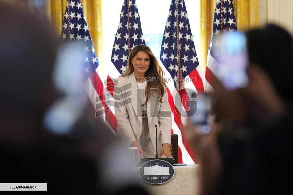 Melania Trump at the AI Task Force meeting - Washington