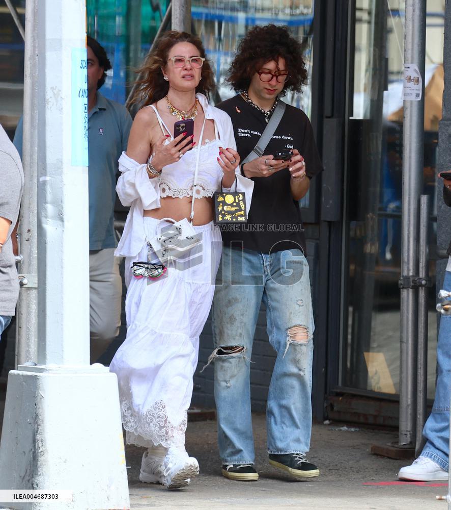Mick Jagger Son Lucas With His Mother Out - NYC