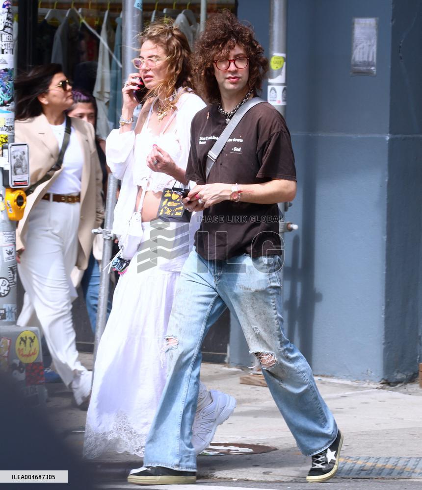 Mick Jagger Son Lucas With His Mother Out - NYC
