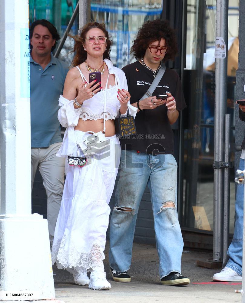 Mick Jagger Son Lucas With His Mother Out - NYC
