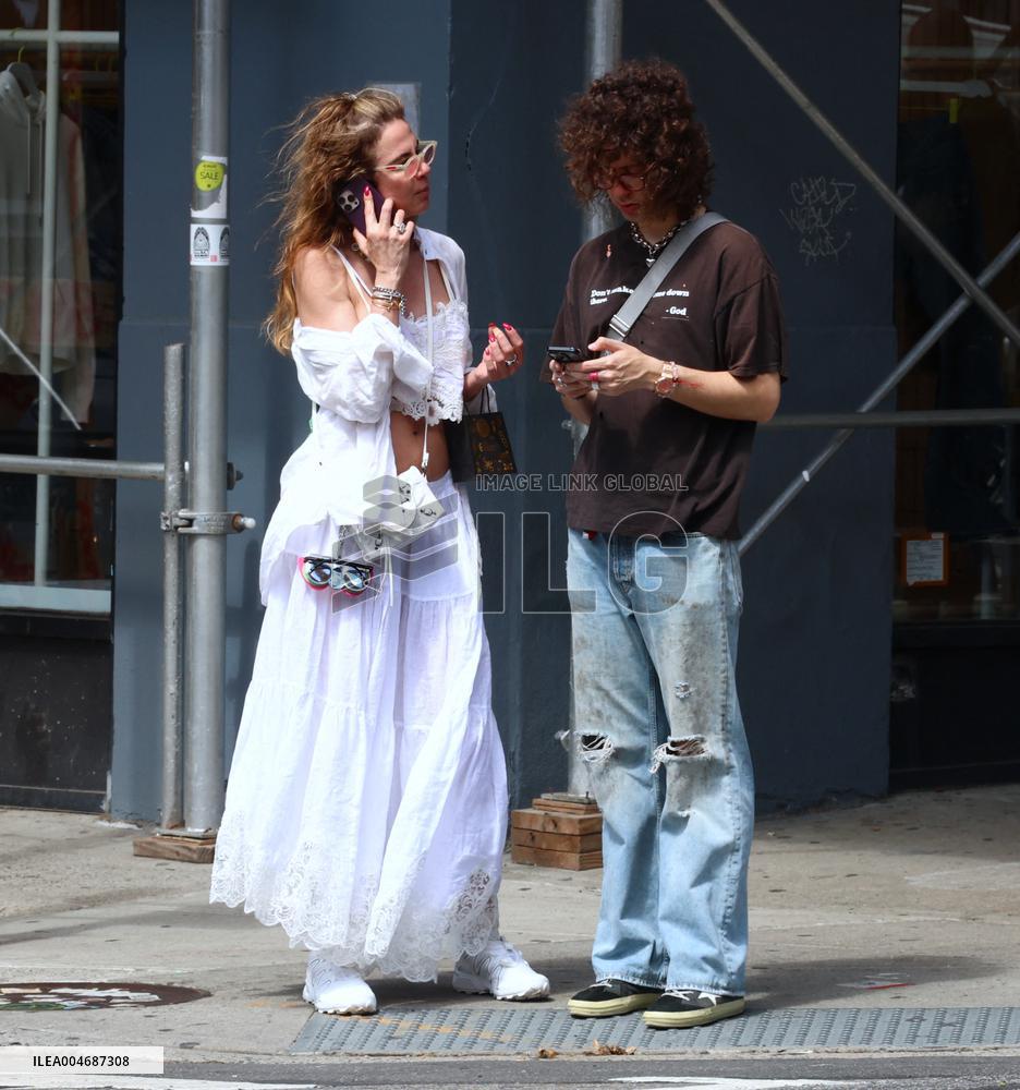 Mick Jagger Son Lucas With His Mother Out - NYC