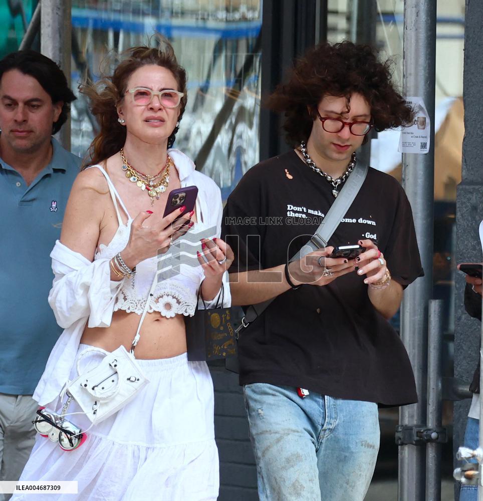 Mick Jagger Son Lucas With His Mother Out - NYC