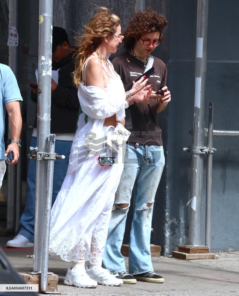 Mick Jagger Son Lucas With His Mother Out - NYC