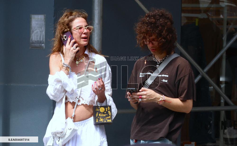 Mick Jagger Son Lucas With His Mother Out - NYC
