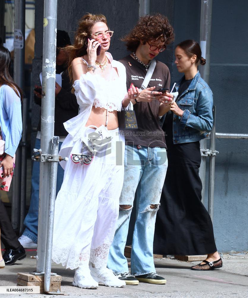 Mick Jagger Son Lucas With His Mother Out - NYC