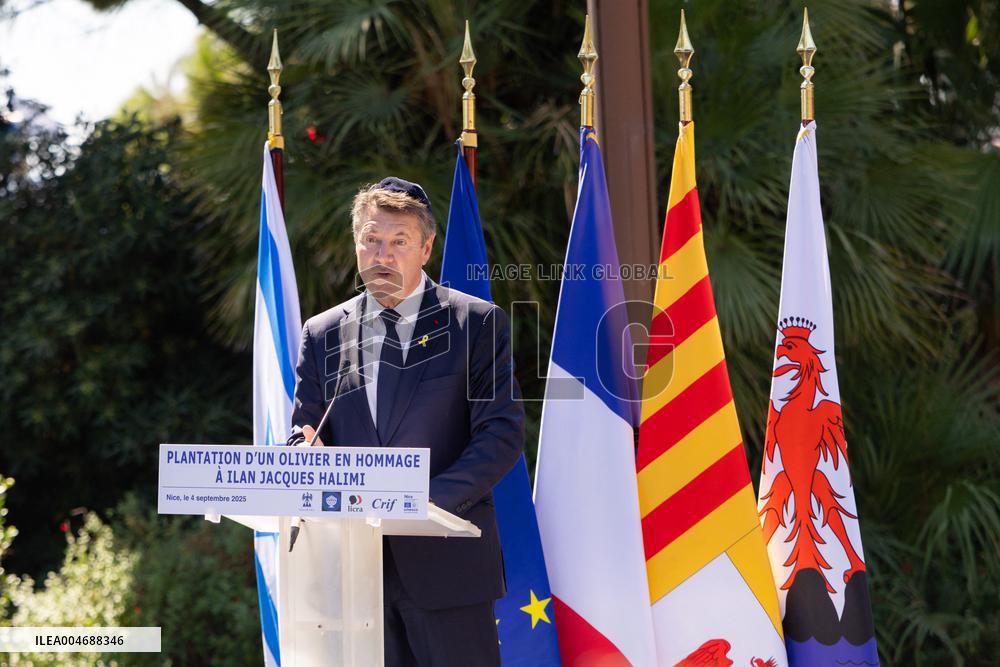 Planting of An Olive Tree in Tribute to Ilan Halimi in Nice - France