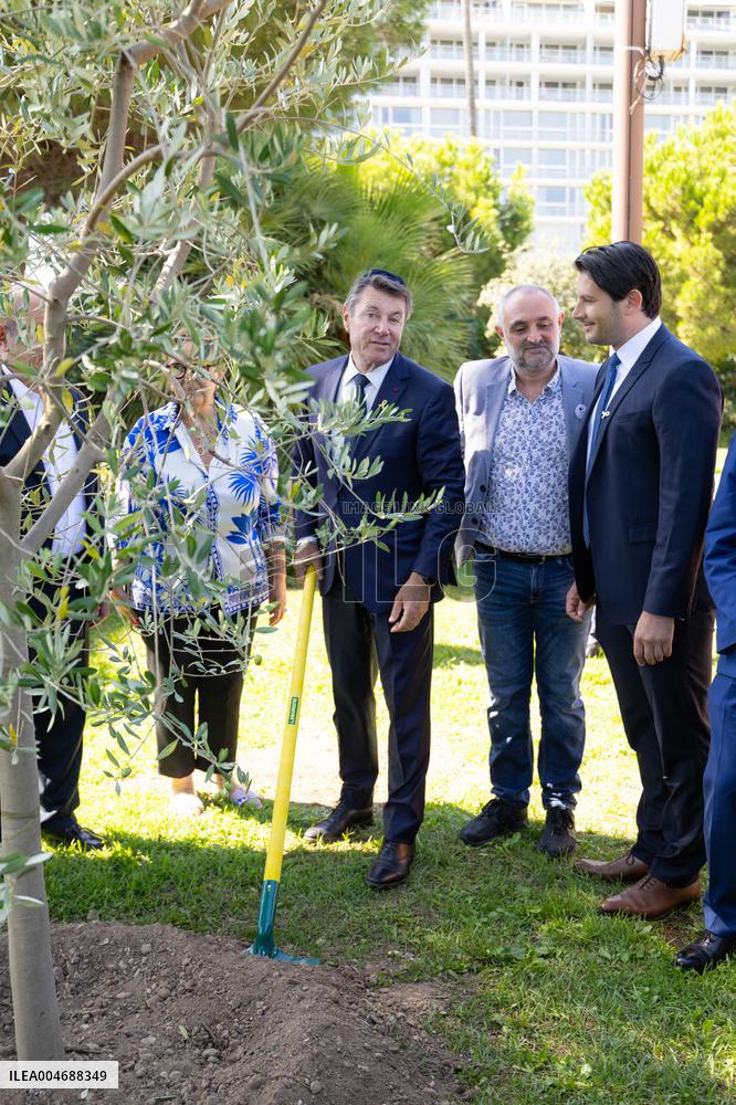 Planting of An Olive Tree in Tribute to Ilan Halimi in Nice - France