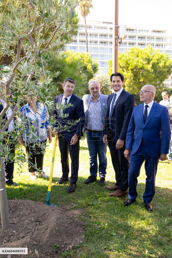 Planting of An Olive Tree in Tribute to Ilan Halimi in Nice - France