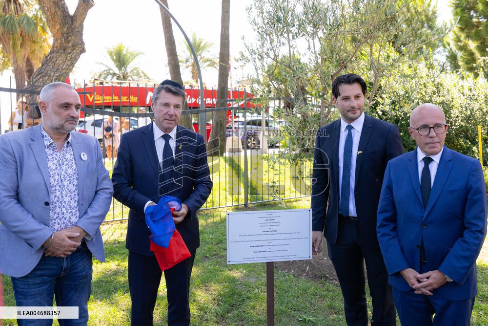 Planting of An Olive Tree in Tribute to Ilan Halimi in Nice - France