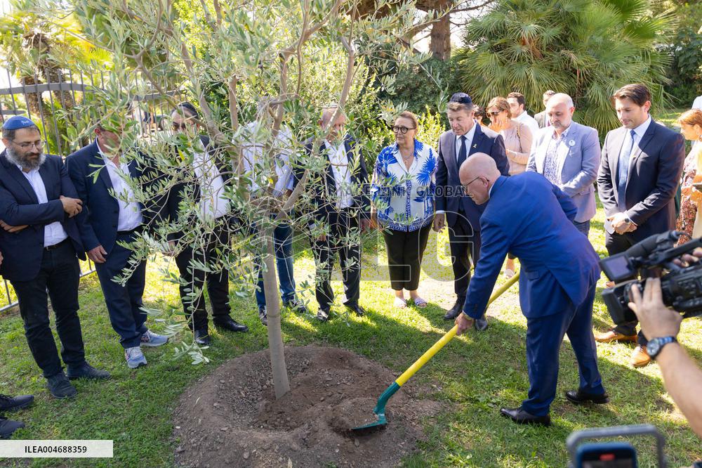 Planting of An Olive Tree in Tribute to Ilan Halimi in Nice - France